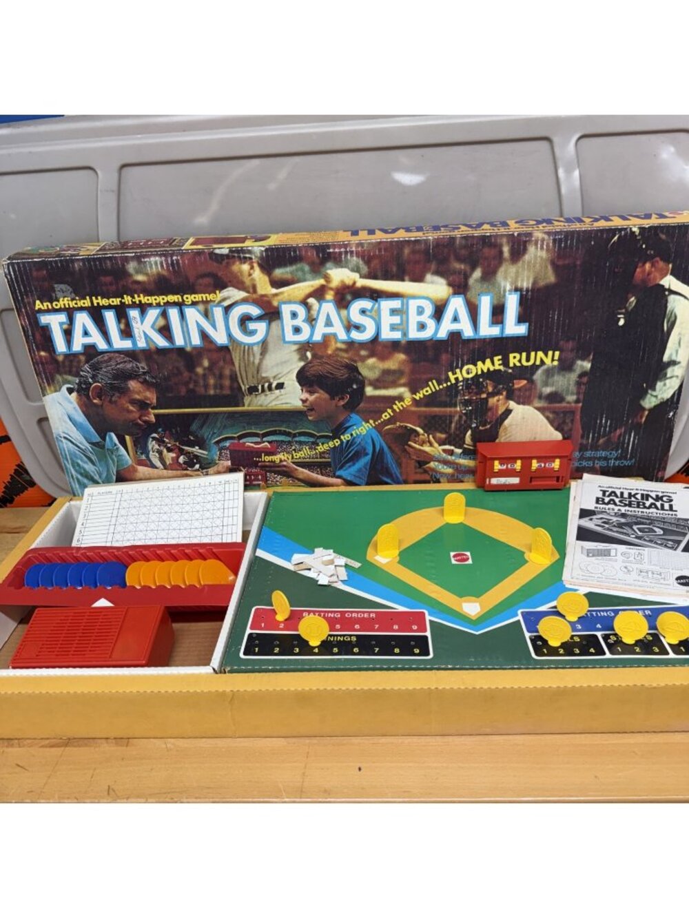 1971 Mattel Talking Baseball -  SPORTSCASTER WORKS - COMPLETE- LOOK